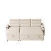 NicBex Couches for Living Room 83.8" Convertible Sleeper Combo Sofa Bed Upholstered Pullout Sofa with Storage Recliner and Cup Holder - image 4 of 4