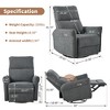 Rocking Recliner Chair 360 Swivel Nursery Rocking Chair Glider Chair Modern Small Rocking Swivel Recliner Chair - 3 of 4