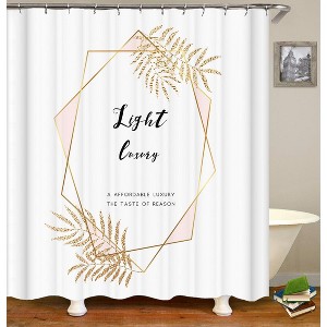 Light Luxury Shower Curtains for Bathroom Waterproof Fabric Bath Curtain Durable Soft Stylish Bathroom Decor 72x72 Inch - 1 of 1