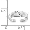 Black Bow Jewelry Diamond-Cut Toe Ring in 14 Karat White Gold - 3 of 4