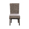 Set of 2 Island Breeze Sea Grass Dining Chairs Brown - Treasure Trove Accents: Upholstered, Acacia Wood Legs - 4 of 4