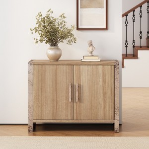 Christopher Knight Home Melric Rustic 39.30'' Wooden Accent Cabinet with 2 Doors and Adjustable Shelf - 1 of 4