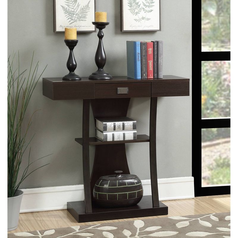 Newport 1 Drawer Harri Console Table with Shelves - Breighton Home, 3 of 7