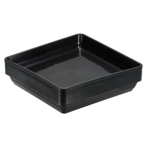 Unique Bargains Plastic Square Home Decor Plant Saucers for Garden Potted 10 Pcs - 1 of 4