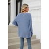 Womens Cardigan V Neck Long Sleeve Twist Front Button Up Sweater Cardigan - 4 of 4