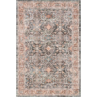 Nuloom Caisyn Bordered Medallion Pet Friendly Machine Washable Area Rug