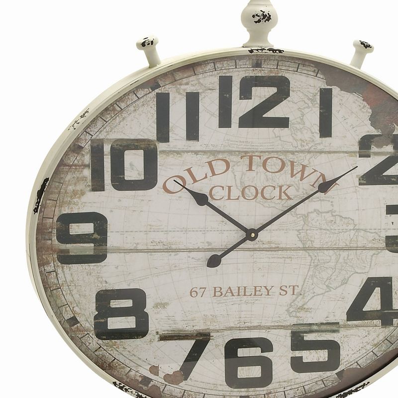 Metal Pocket watch Style Wall Clock White - Olivia &#38; May, 5 of 7