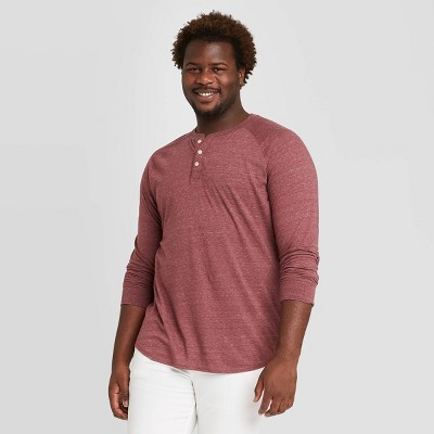 red long sleeve henley