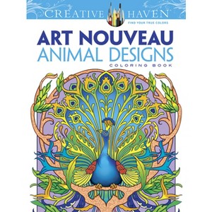 Creative Haven Art Nouveau Animal Designs Coloring Book - (Adult Coloring Books: Animals) by  Marty Noble (Paperback) - 1 of 1