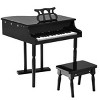 Costway Children 30 Key Toy Grand Baby Piano with Kids Bench Wood Black - 2 of 4
