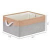 Unique Bargains Fabric Collapsible Storage Organizer Basket with Handles - 4 of 4