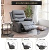 360 Swivel Rocker Chair Small Rocking Recliner, Upholstered Fabric Glider Nursery Chair with Side Pockets with Cup Holder, Massage and Heat Recliner - 3 of 4