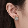 Frenchie Dog Stud Earrings for Women French Bulldog CZ Ginger Lyne Collection - 3 of 4
