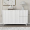 Wave Pattern Storage Cabinet with 2 Doors and 2 Drawers, Adjustable, Suitable for Study,Entrance and Living Room - 2 of 4