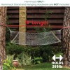 Northlight Natural Macrame Hammock with Wooden Bars - 78" x 31" - 3 of 4