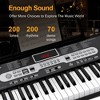 Keyboard Piano for Beginners, 61 Key Piano Keyboard with Built-In Speaker Microphone, Sheet Stand and Power Supply for Best Birthday or Christmas Gift - 3 of 4