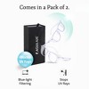 Impresa 2 Pack Stylish Safety Glasses Goggles Scratch Resistant Blue Light Glasses for Women, Blue - 3 of 4