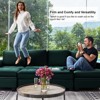 Belffin Modular Velvet Tufted L Shaped Sofa Couch with Reversible Chaise Convertible Modular Sectional Sofa Set with Storage Ottoman - 3 of 4