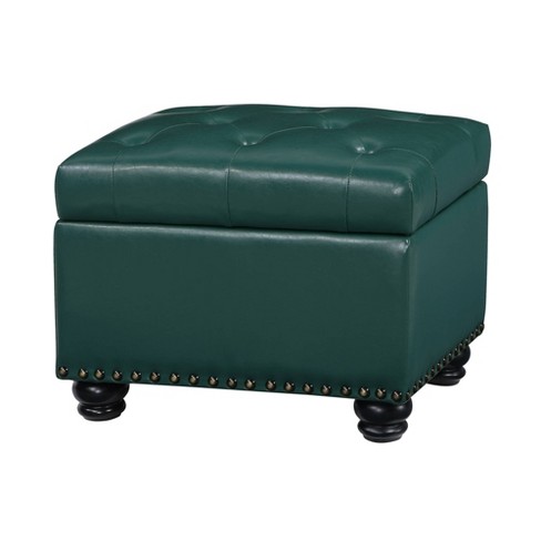 Teal store ottoman target