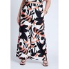 ELOQUII Women's Plus Size Wide Leg Printed Pant - 3 of 4