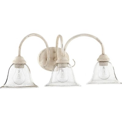Quorum Lighting Spencer 3-Light Persian White Glass Wall Sconce