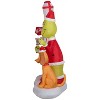 Gemmy Christmas Inflatable Grinch and Max with Lamp Post, 6 ft Tall, Multi - 3 of 4