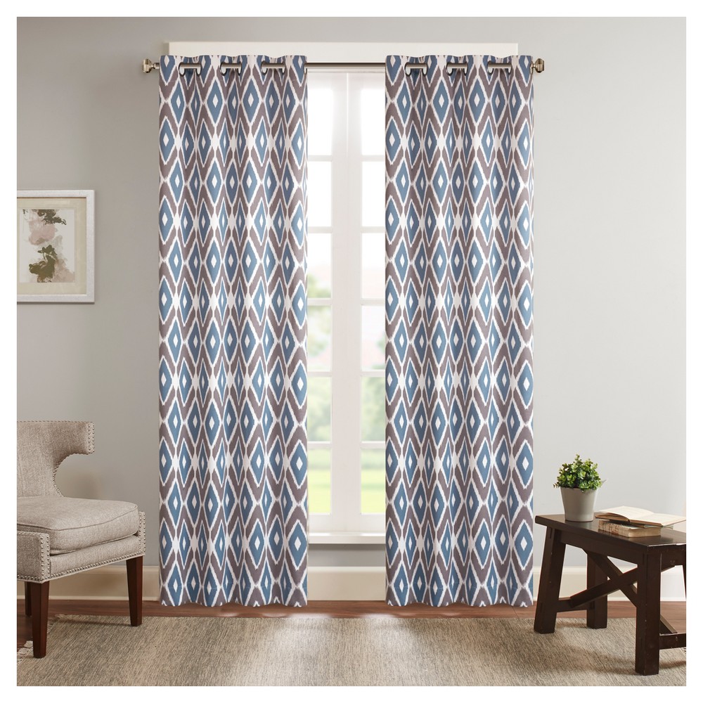 UPC 675716701833 product image for Ender Diamond Printed Curtain Panel Navy (50x84