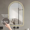 Arched LED Mirror for Bathroom,Time and temperature display, Backlight, Anti-Fog, Dimmable, 3 Color Temperatures- Modern Vanity Light Mirror - 4 of 4