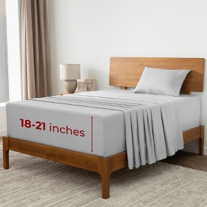 Mellanni 1800 Bed Sheet Set With DEEP Fitted Sheet - 1 of 3