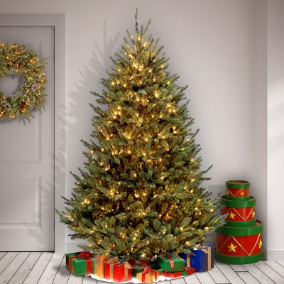 7.5' Green Fir Artificial Christmas Tree with Clear Lights