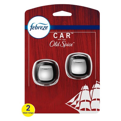 Febreze Car Air Freshener Vent Clip Old Spice - 2ct