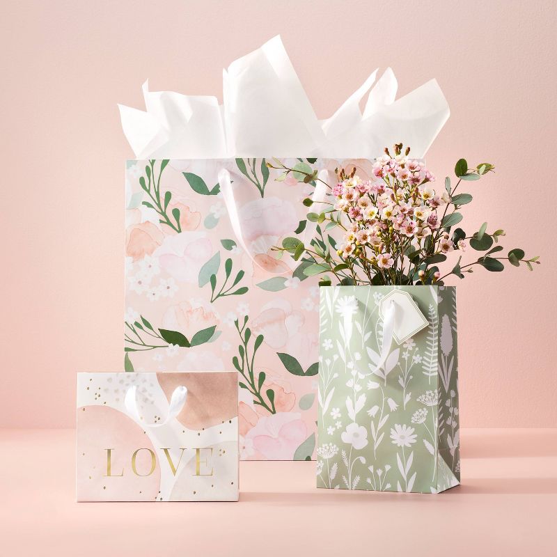 Pink Floral X-Large Wedding Gift Bag - Spritz&#8482;, 2 of 4