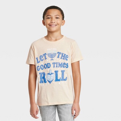 Kids' Good Times Dreidel Short Sleeve Graphic T-Shirt - Cream