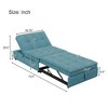 NicBex Convertible Sleeper Chair,Modern Multi-Function Folding Sofa Bed with Storage Pocket,Couches with USB Port for Living Room,Teal - 3 of 4