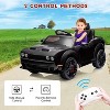 Coucheta Licensed Dodge Challenger Kids Electric Car, 12V Battery Powered Ride On Car with Parent Remote Control, LED Headlights & Music - 4 of 4