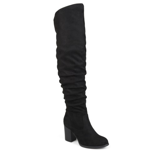 over the knee high heel boots wide calf