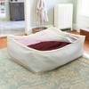 Canvas Blanket Storage Bag, Cotton-Blend Durable Canvas, 3 Sided Zipper with Clear Windowed Top - 2 of 3