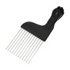 Unique Bargains Women's Metal Hair Pick Afro Comb Hairdressing Styling Tool 6.50"x2.68" Black 2 Pcs - 2 of 4