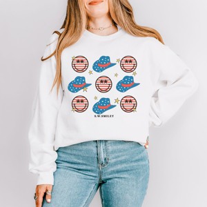 Simply Sage Market S.W.Smiley Cowgirl Smiley Sweatshirt - 1 of 4