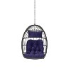 PAGED Outdoor Rattan Swing Chair with Water Resistant Cushion and UV Resistant Frame,Egg Chair for Patio,Porch,Garden - 4 of 4