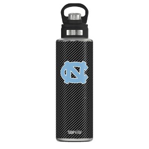 NCAA North Carolina Tar Heels Carbon Fiber Wide Mouth Water Bottle - 40oz - 1 of 3