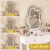 Makeup Vanity, Vanity Desk with Cloud Shaped Mirror and Touch Switch, 3 Lighting Modes Dressing Table - 4 of 4
