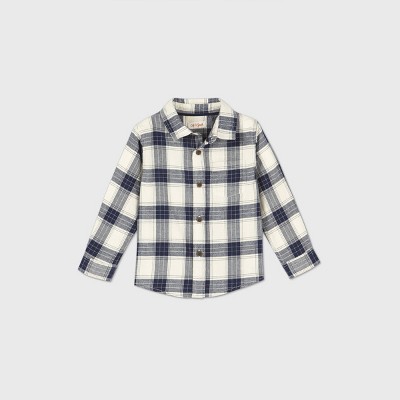 baby boy navy button down shirt