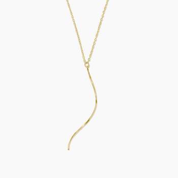 Sanctuaire Thin Twisted Bar Necklace Gold