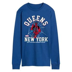 Men's - Marvel - Spider-man Collegiate Long Sleeve Graphic T-Shirt - 1 of 4