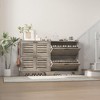 Shoe Cabinet with 2 Flip Down Drawers & 2 Hooks, Farmhouse  Entryway Shoe Storage Organizer With adjustable shelves for Hallway, Small Spaces - 4 of 4