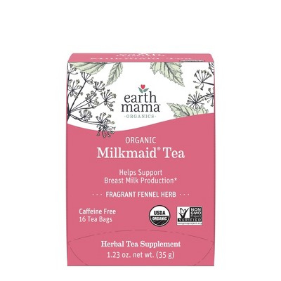 Earth Mama Organic Milkmaid Tea for Lactation and Breastmilk Production - 0.2oz/16ct