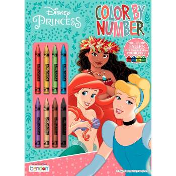Disney Princess Color by Number with Crayons