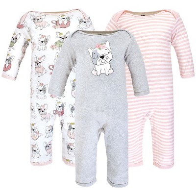Hudson Baby Infant Girls Cotton Coveralls, Girls Whimsical Dog