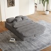 KWPZQEB Folding Sofa Bed, Convertible Sleeper Chair with 4 Pillows and Blanket, Corduroy Floor Folding Chair Bed Lounge Sofa for Living Room - 4 of 4
